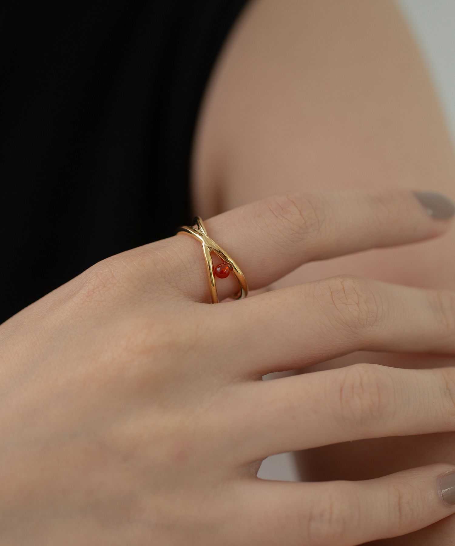 ストーンクロスリング【MUK blossom stone】