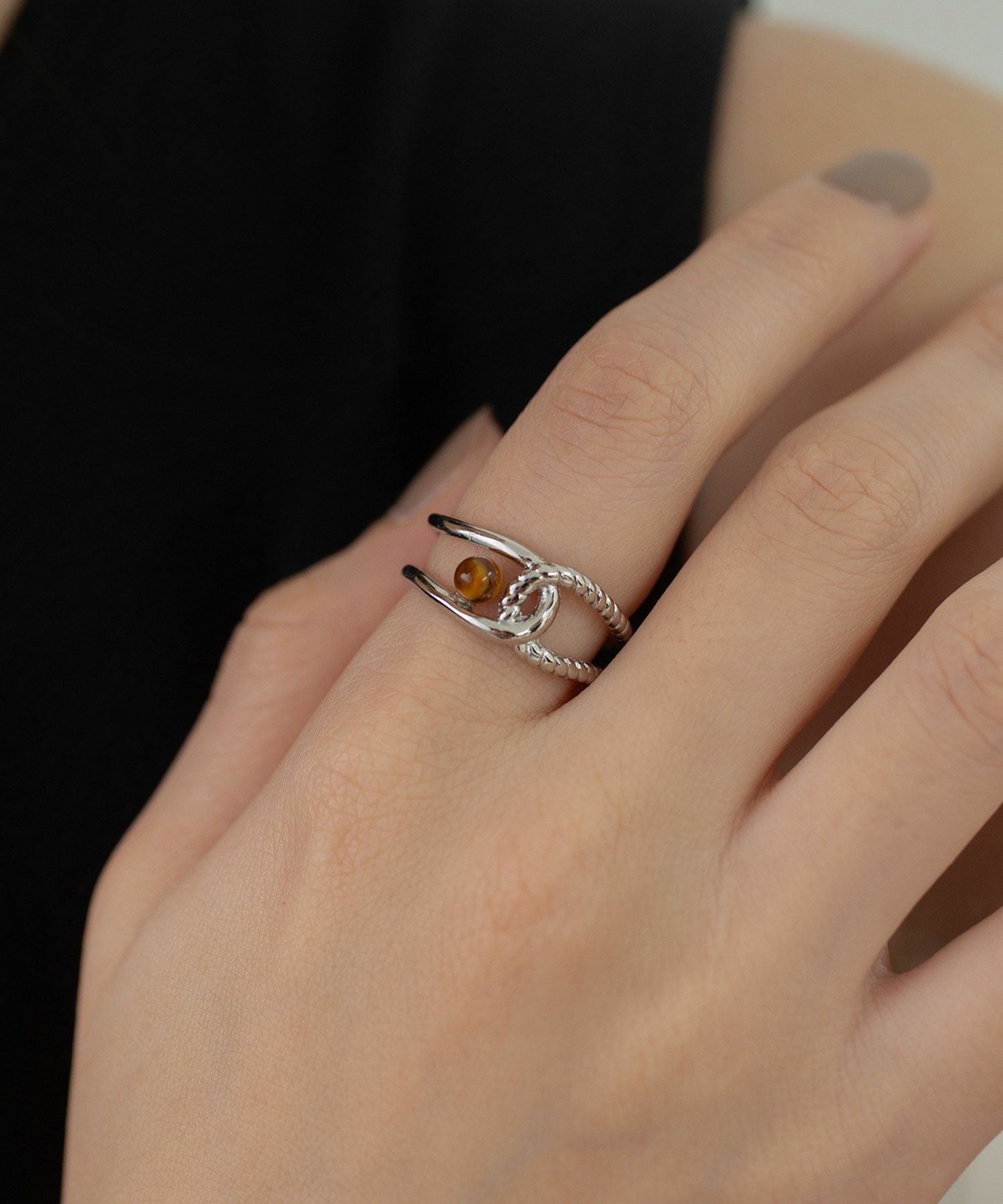 ストーンエリプスクロスリング【MUK blossom stone】