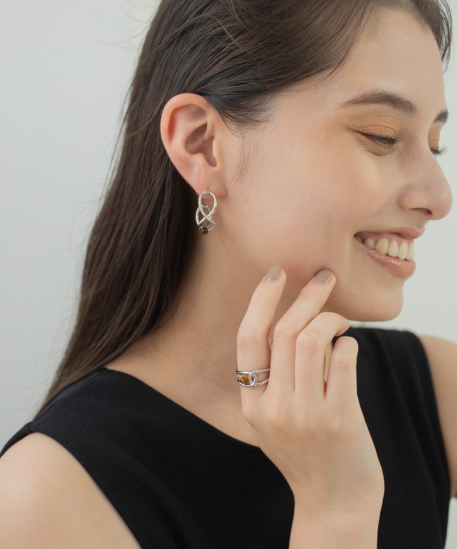 ストーンエリプスクロスリング【MUK blossom stone】