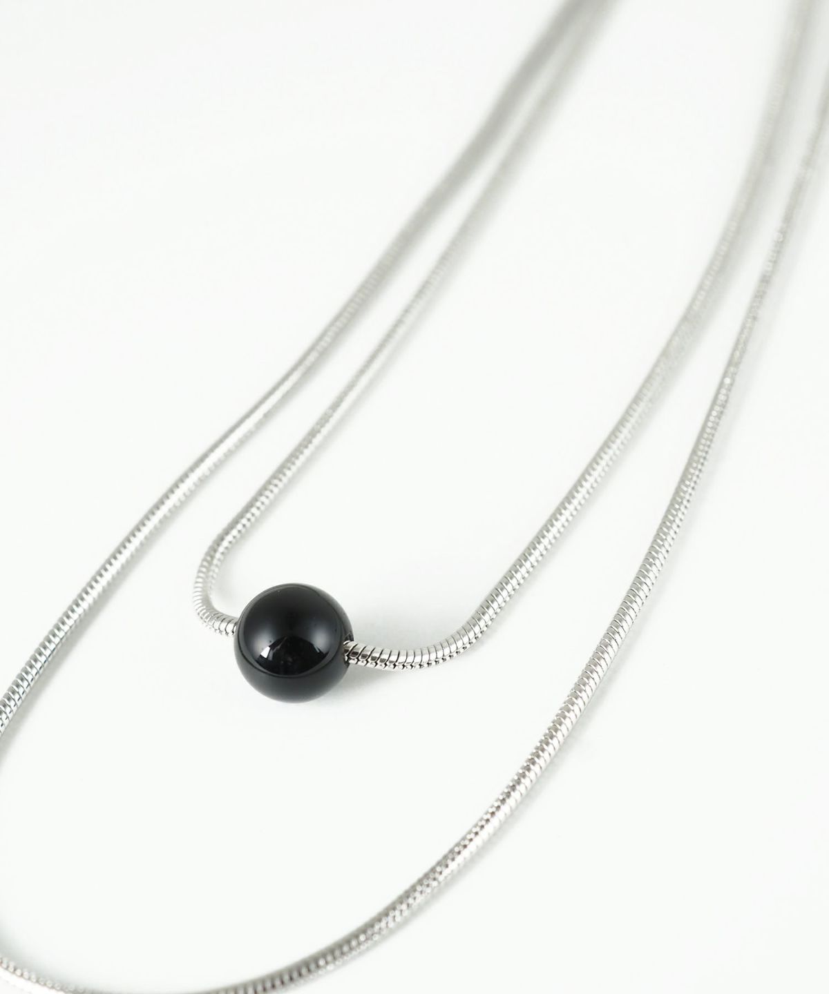 ストーン2連ショートネックレス【MUK blossom stone】