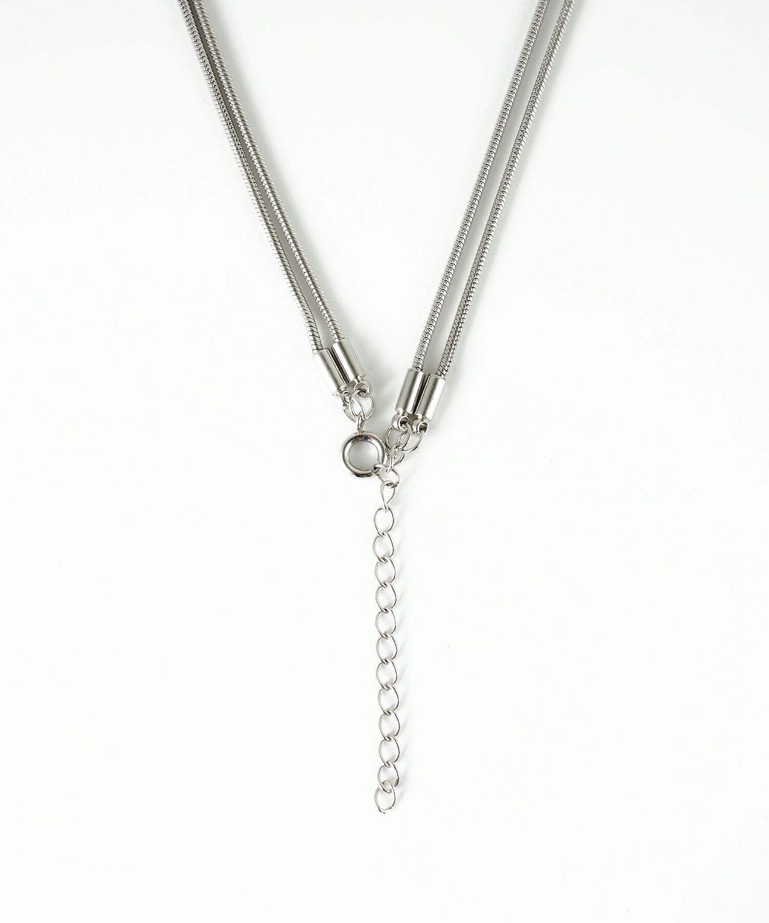 ストーン2連ショートネックレス【MUK blossom stone】