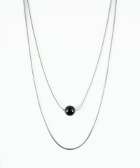 ストーン2連ショートネックレス【MUK blossom stone】