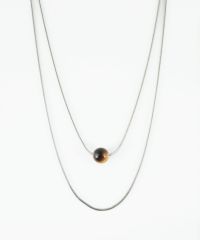 ストーン2連ショートネックレス【MUK blossom stone】