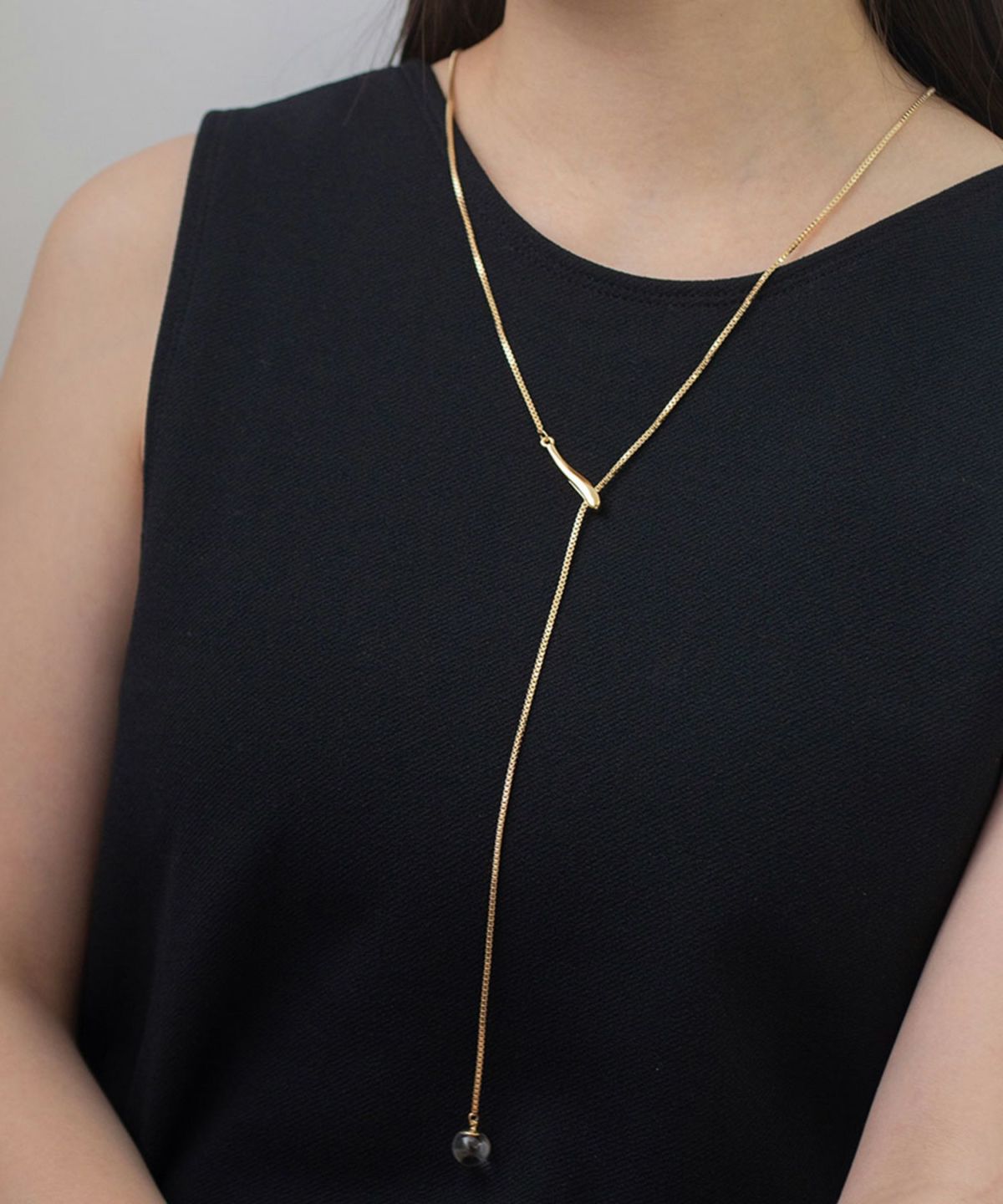 ストーンY字ロングネックレス【MUK blossom stone】