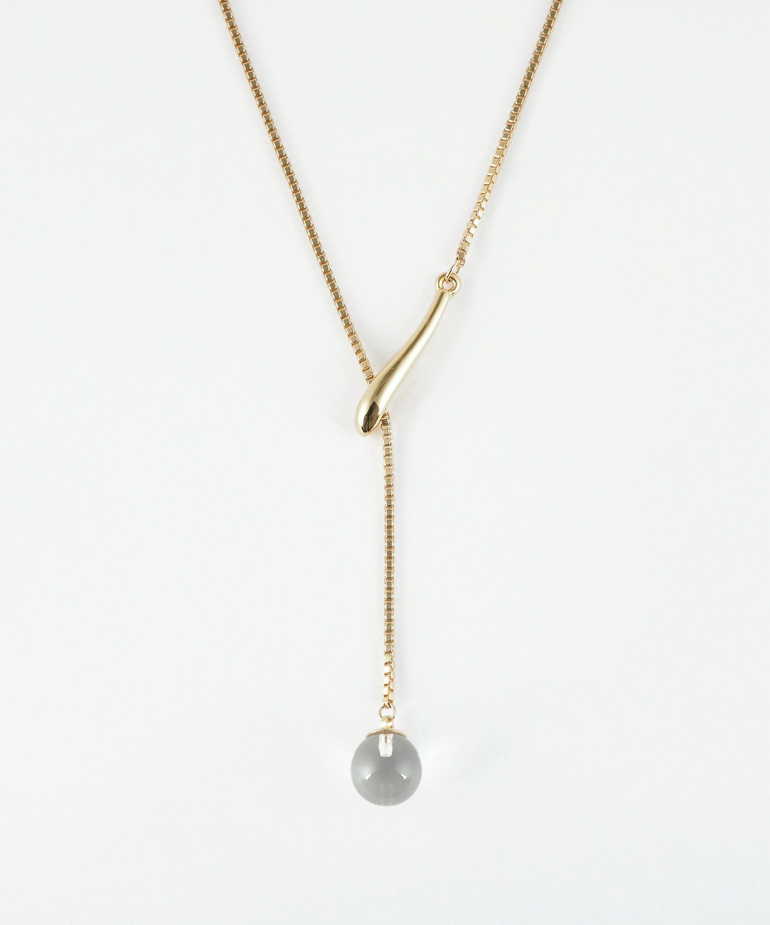 ストーンY字ロングネックレス【MUK blossom stone】