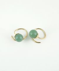 ストーンカールピアス【MUK blossom stone】