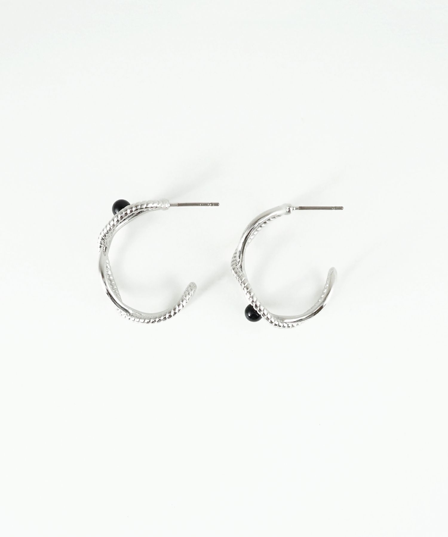 ストーンエリプスクロスピアス【MUK blossom stone】