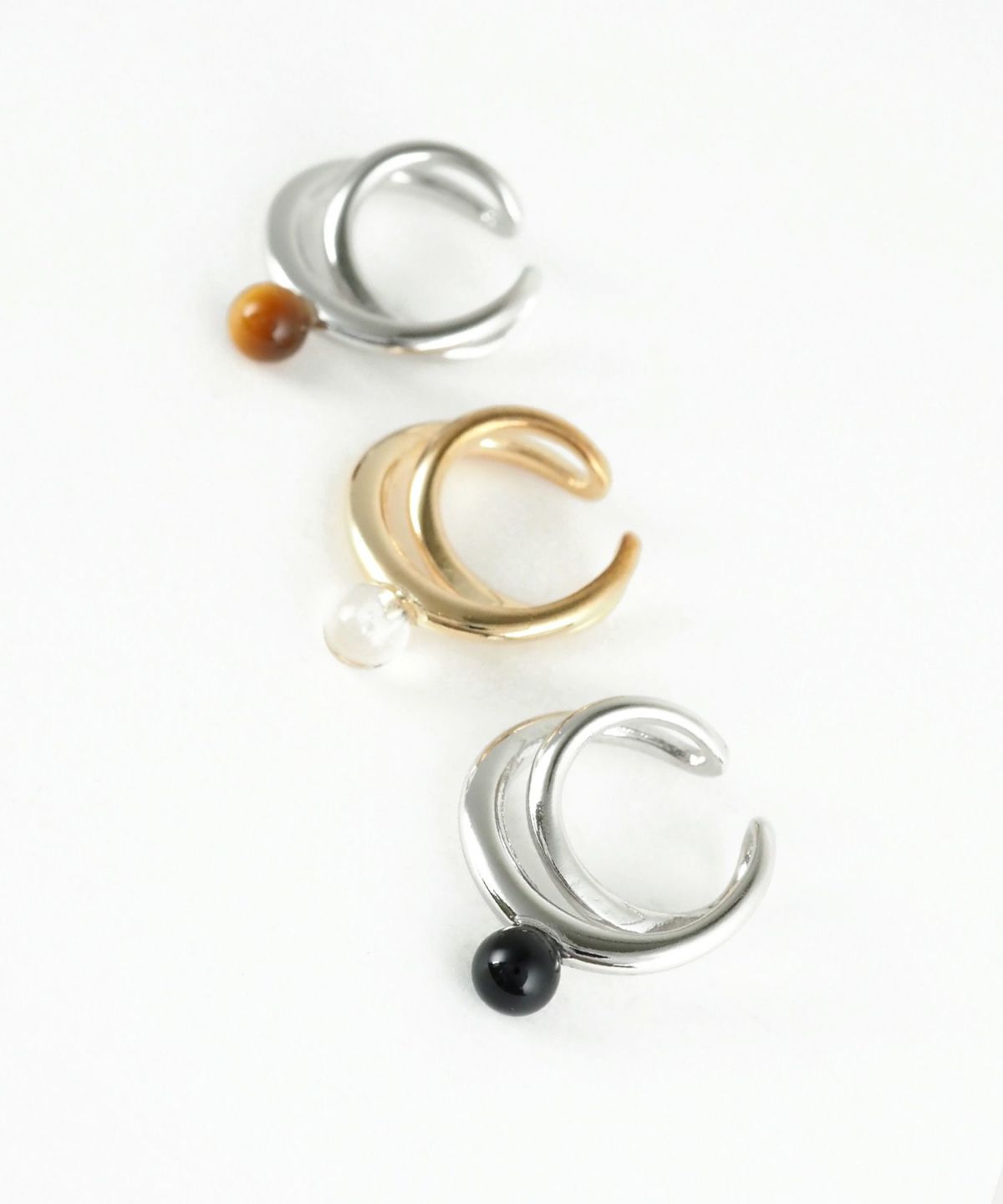 ストーンクロスイヤーカフ【MUK blossom stone】