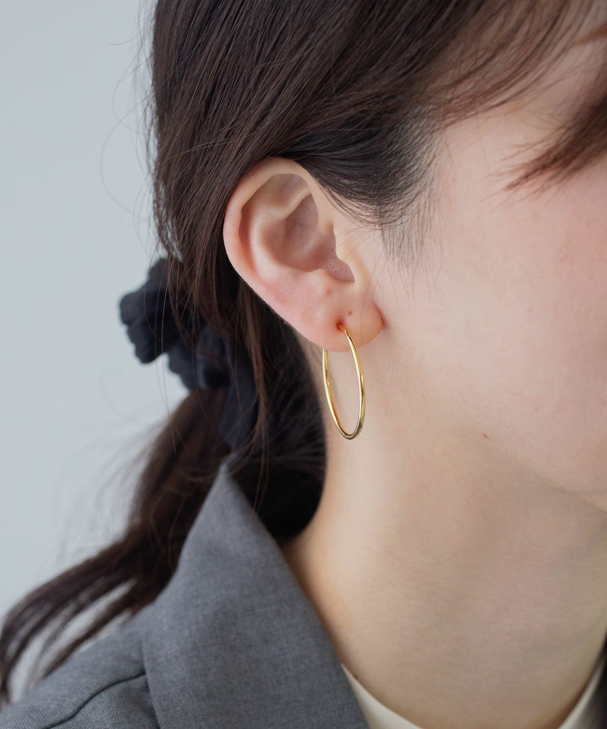 30mmシンプルパイプイヤリング