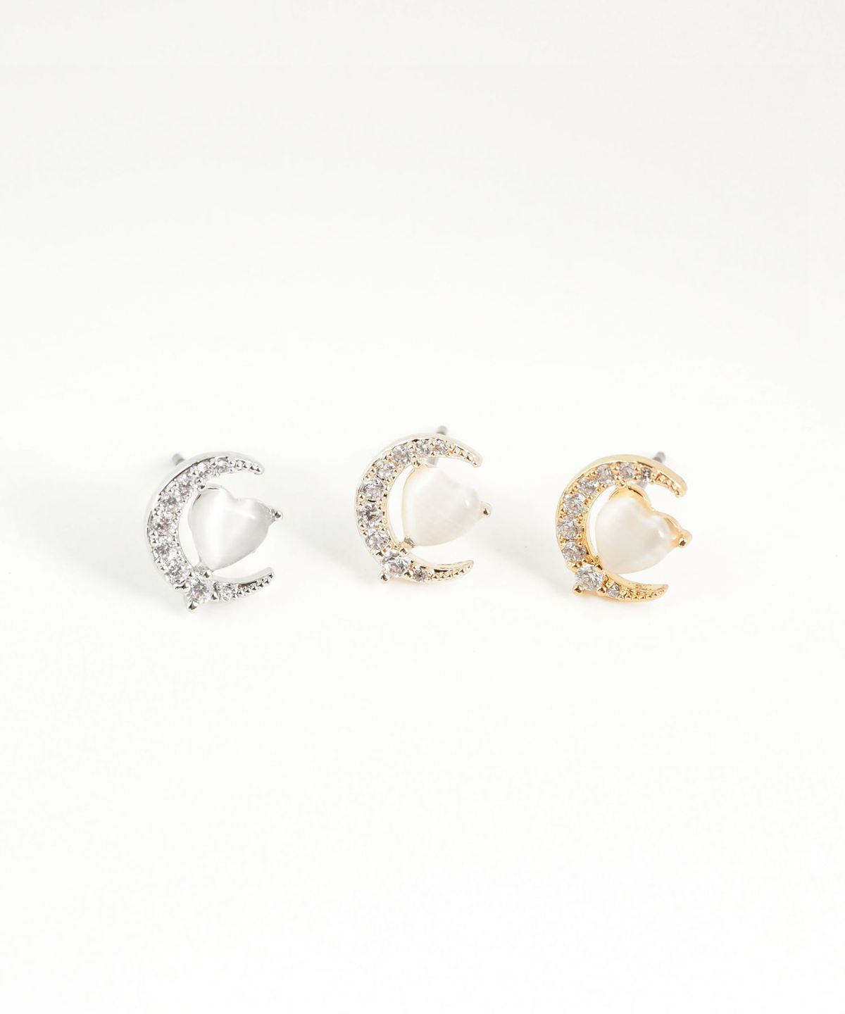 STAR JEWELRY 　Heart Moon　ハートムーンピアス HEART MOON NECKLACE/ PIERCED EARRINGS(2SN1625_2SP0873)SV925