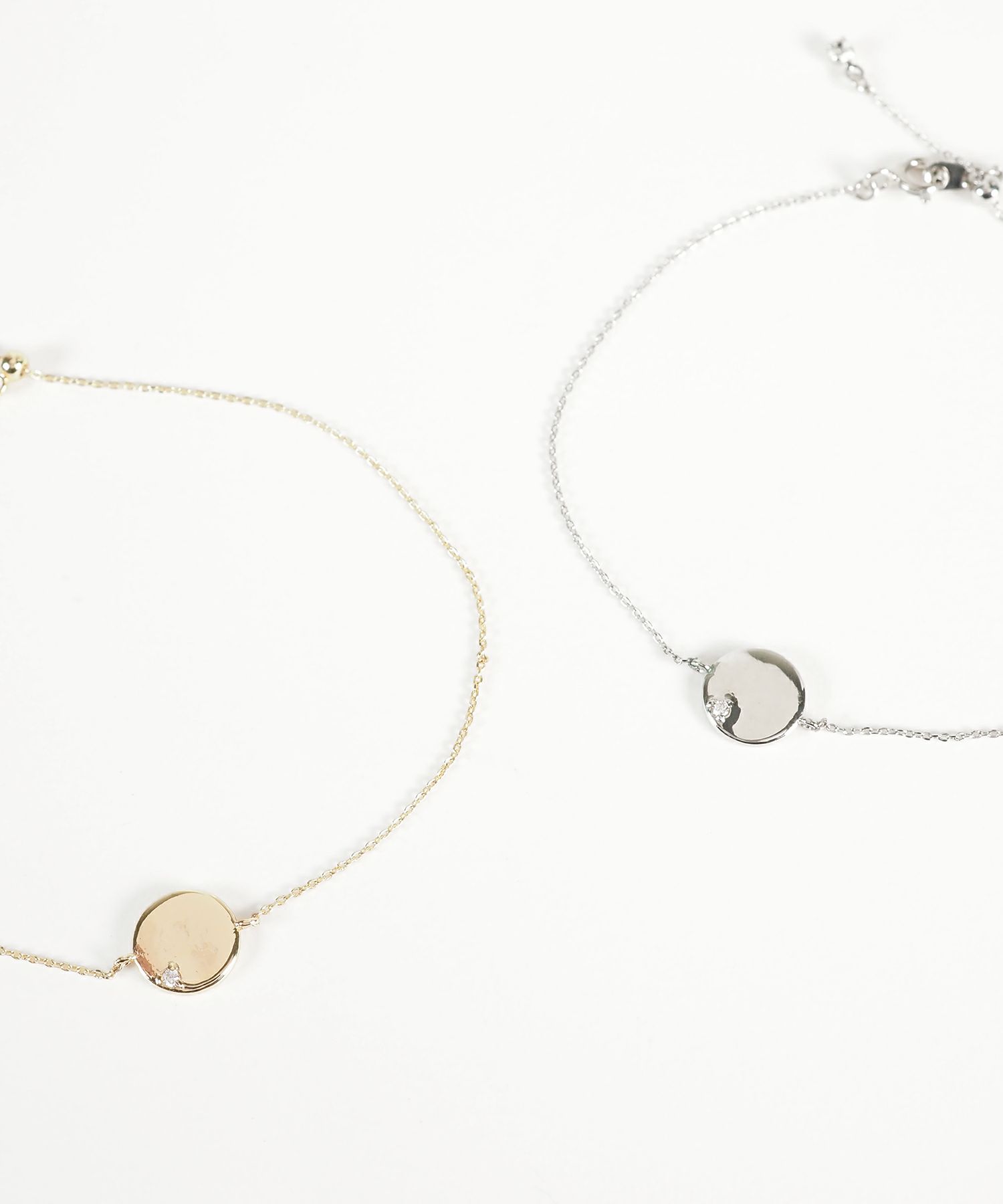 ワンポイントストーンサークルブレスレット