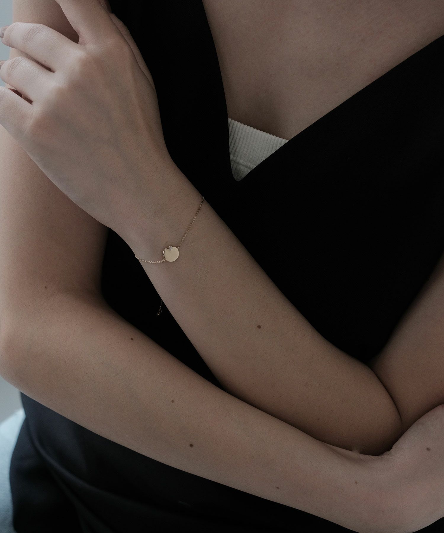 ワンポイントストーンサークルブレスレット