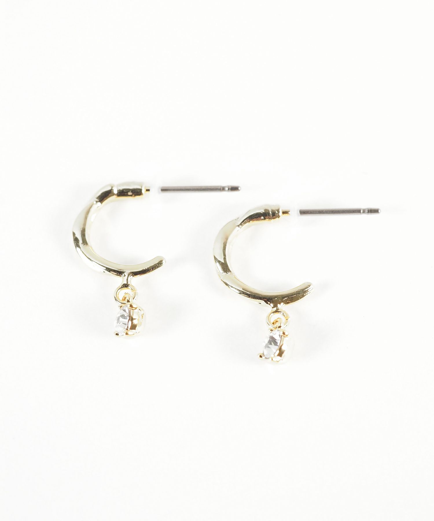 シンプルストーンピュアチタンポストピアス