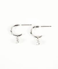 シンプルストーンピュアチタンポストピアス