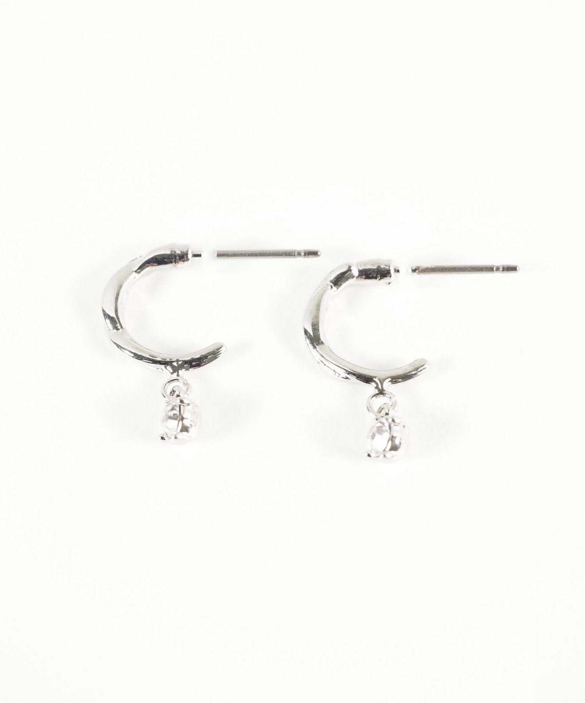 シンプルストーンピュアチタンポストピアス