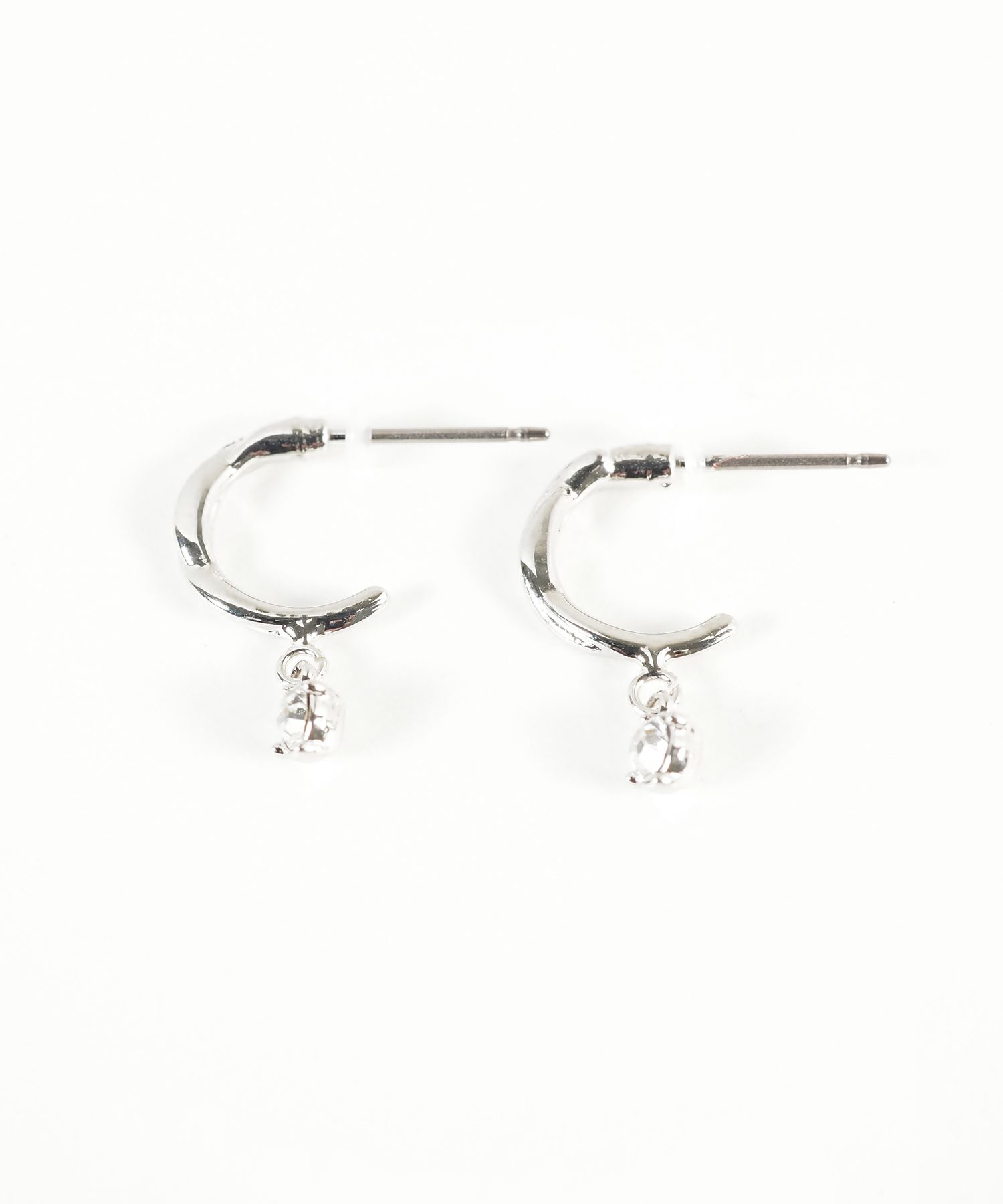 シンプルストーンピュアチタンポストピアス