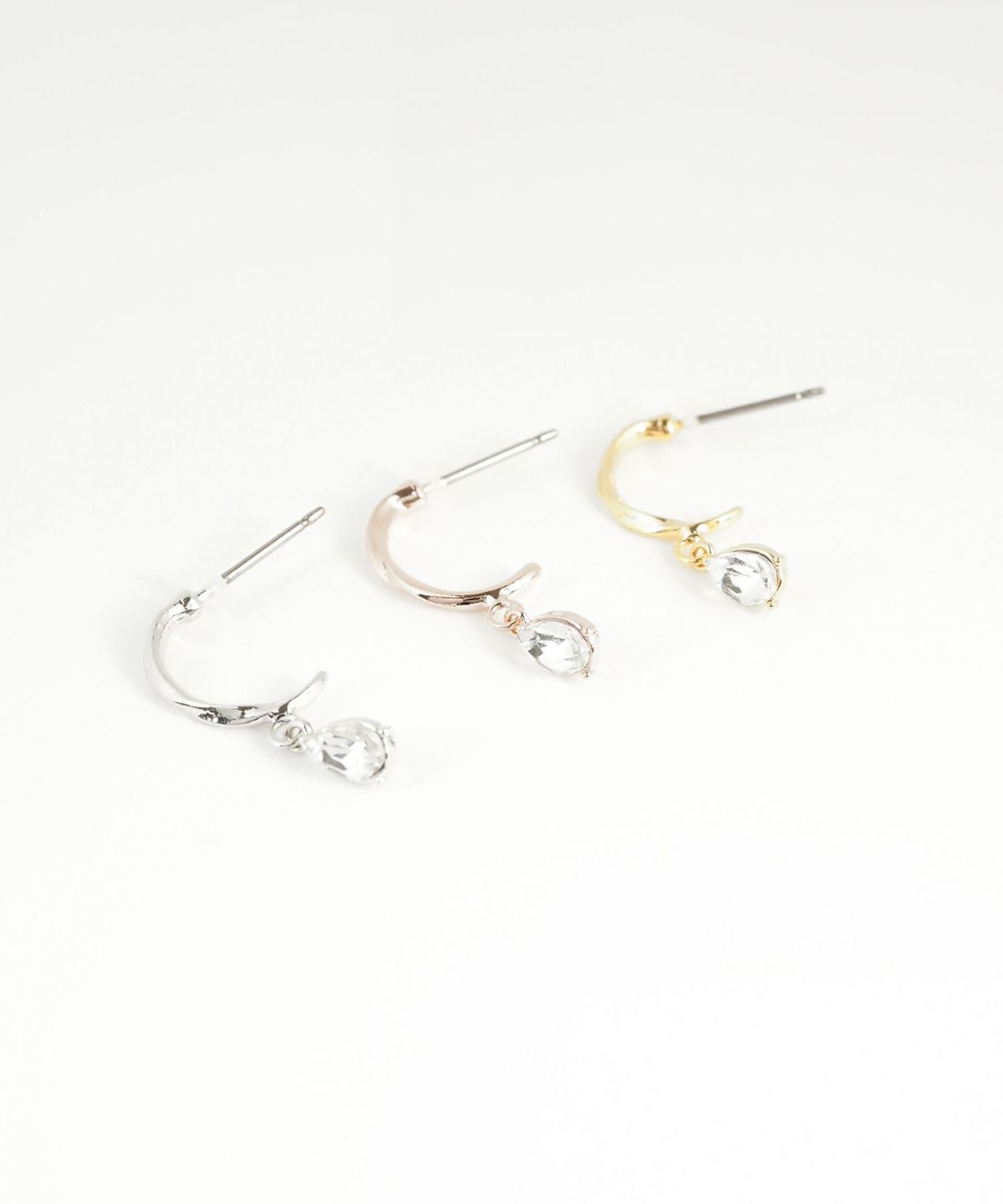 ドロップストーンピュアチタンポストピアス