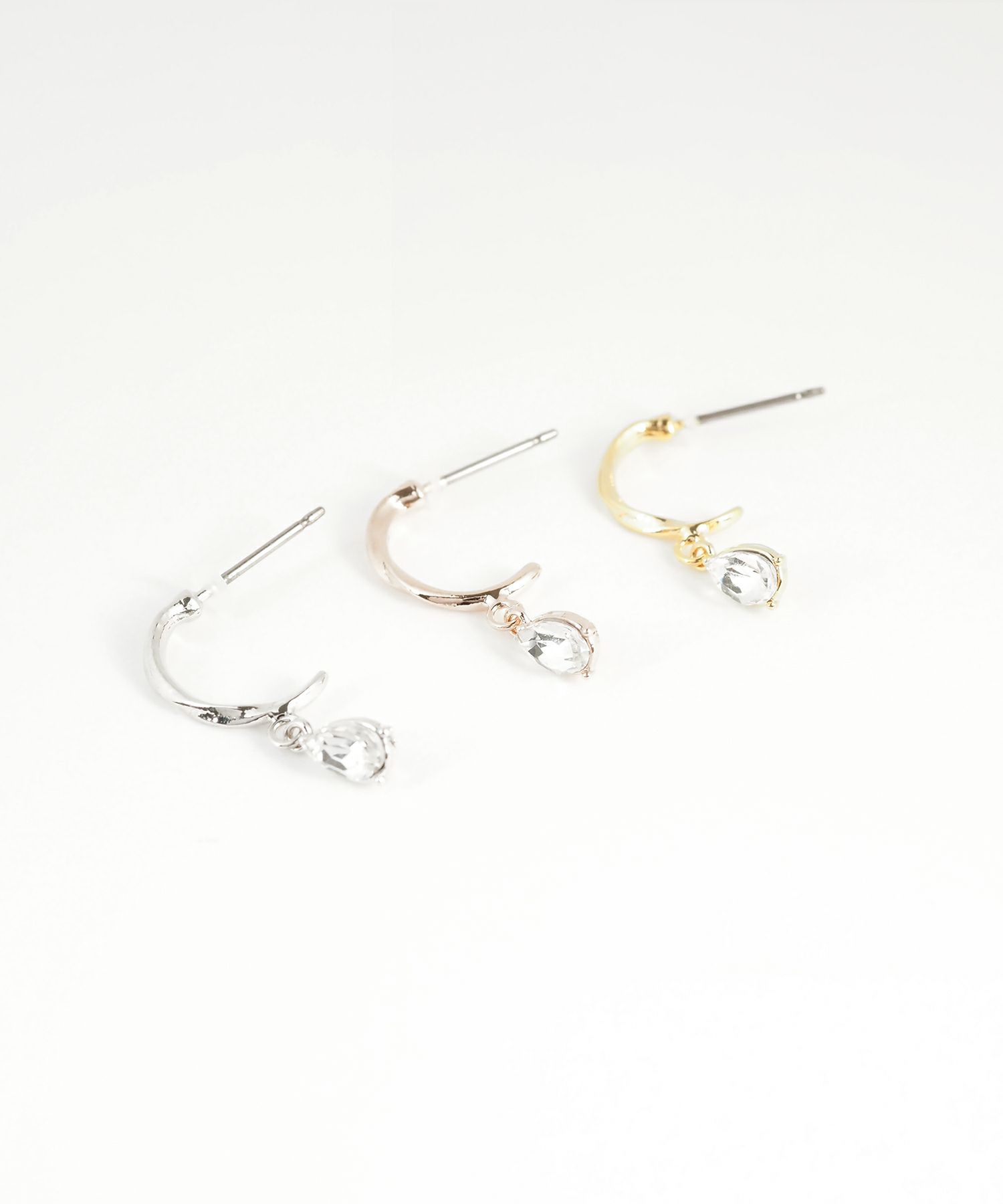 ドロップストーンピュアチタンポストピアス