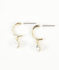 ドロップストーンピュアチタンポストピアス