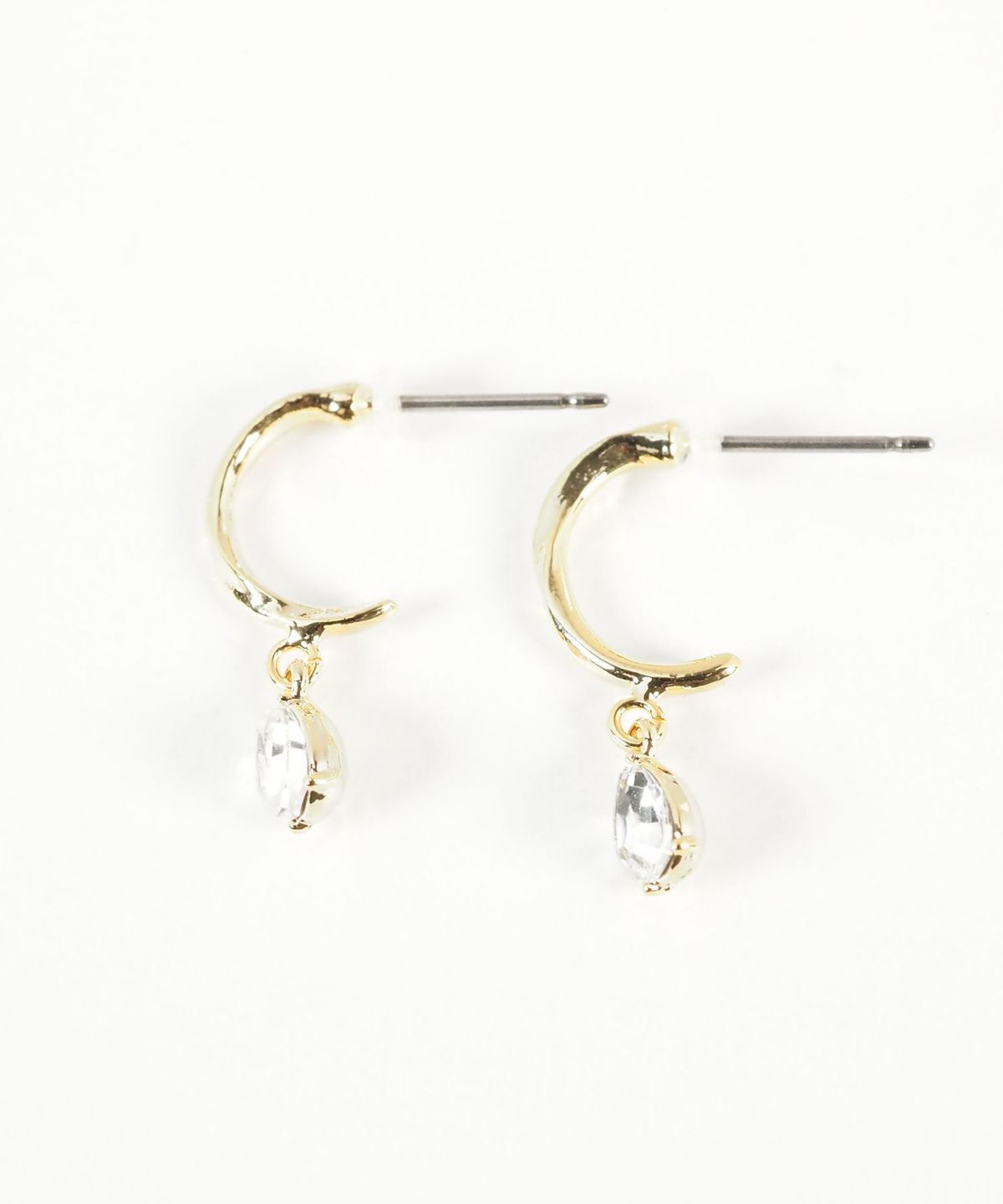 ドロップストーンピュアチタンポストピアス