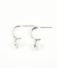 ドロップストーンピュアチタンポストピアス