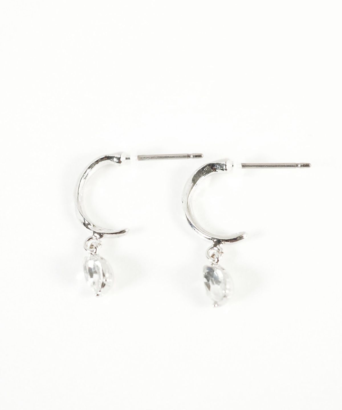 ドロップストーンピュアチタンポストピアス