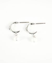 ノットライン淡水パールピュアチタンポストピアス