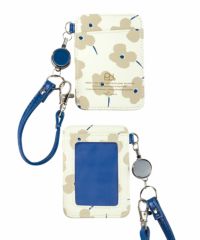 合皮プリントリール付きパスケース