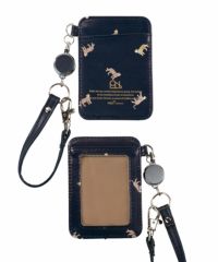 合皮プリントリール付きパスケース