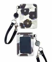 合皮プリントリール付きパスケース