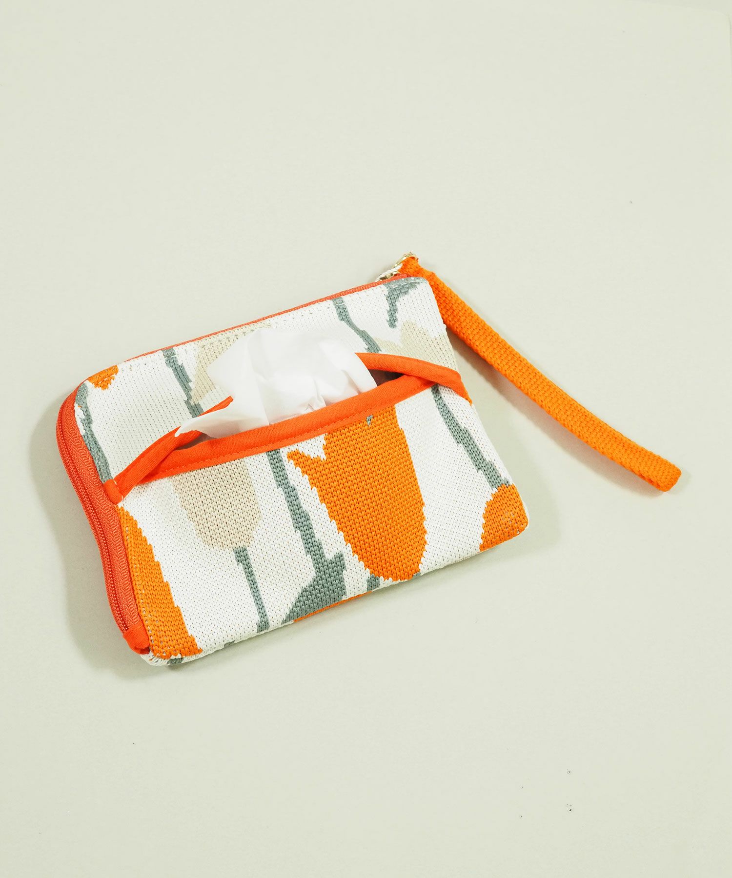 ニットティッシュポーチ