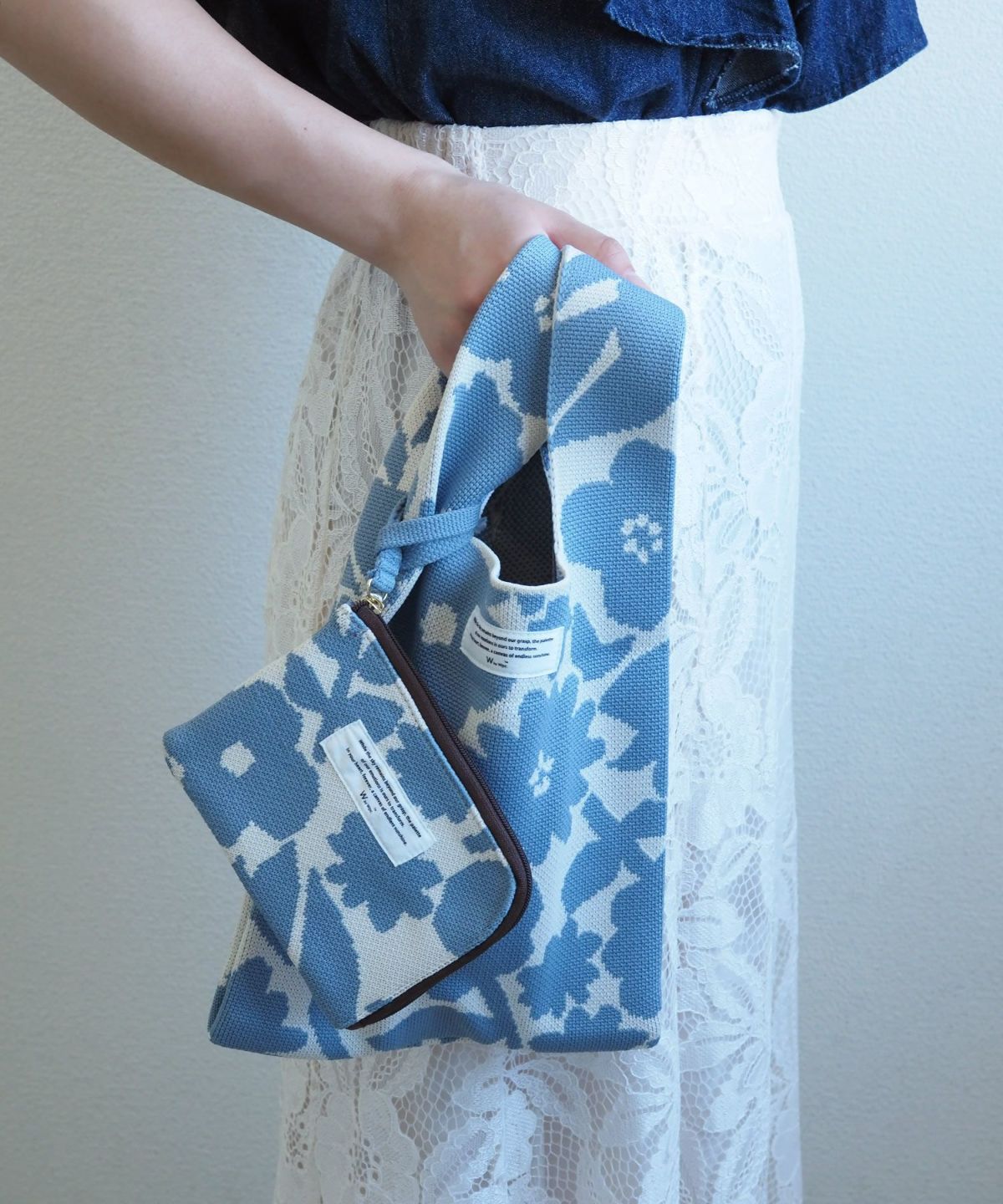 ニットティッシュポーチ