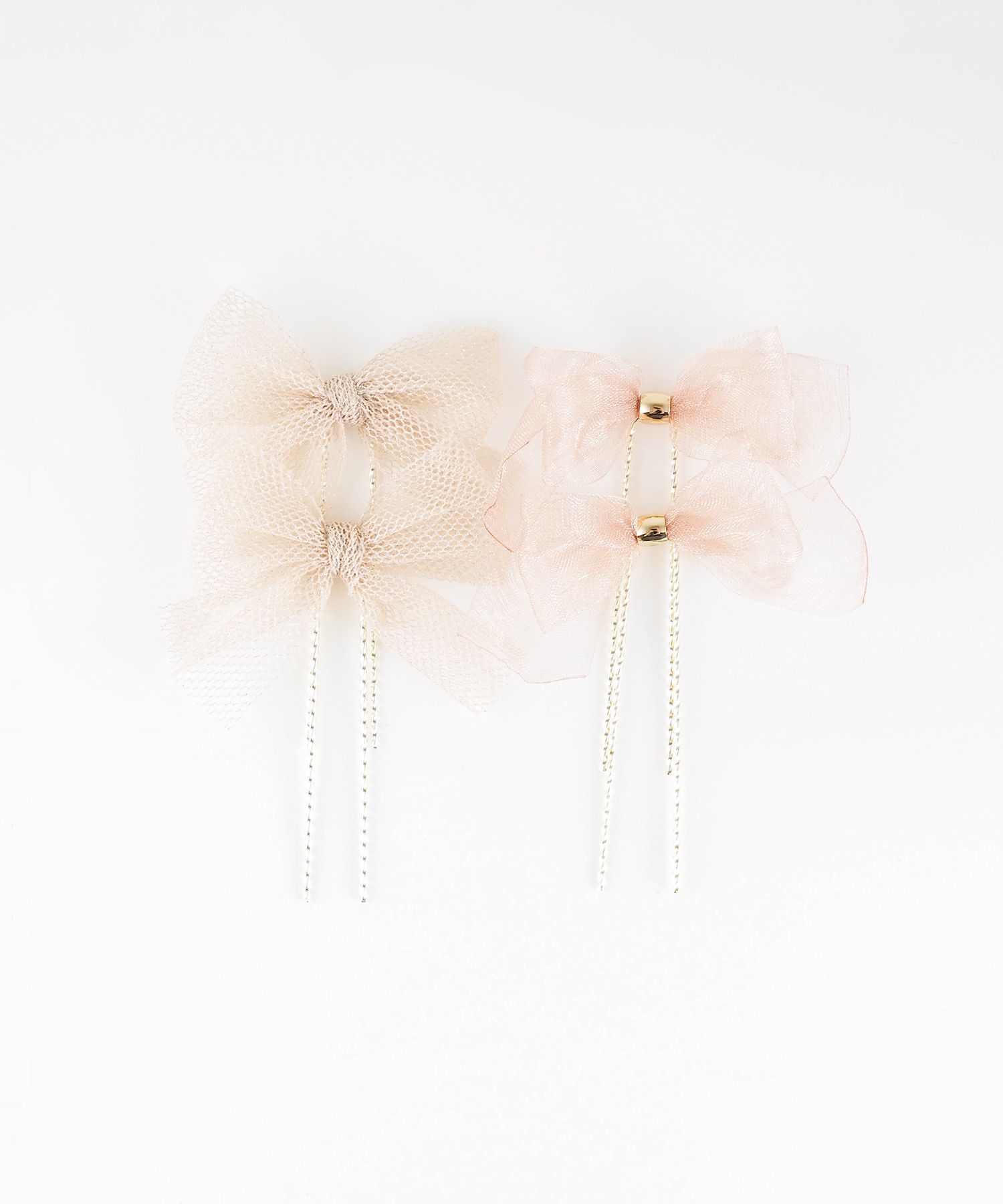 オーガンジーリボンUピン4Pセット