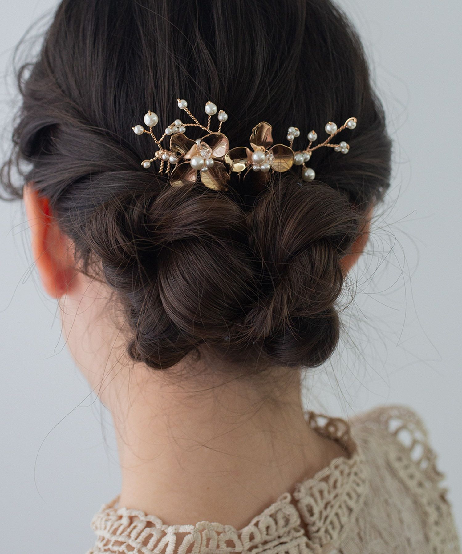 メタルフラワーコーム