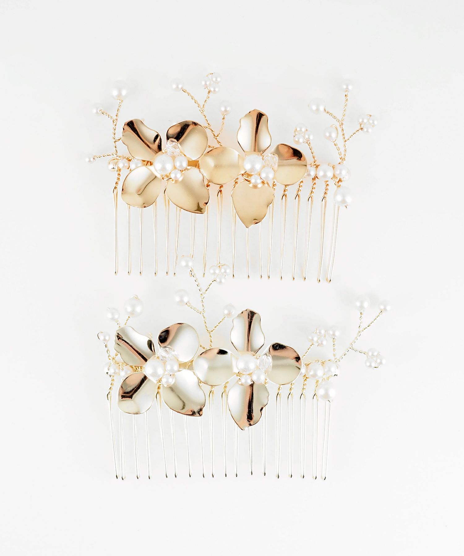 メタルフラワーコーム