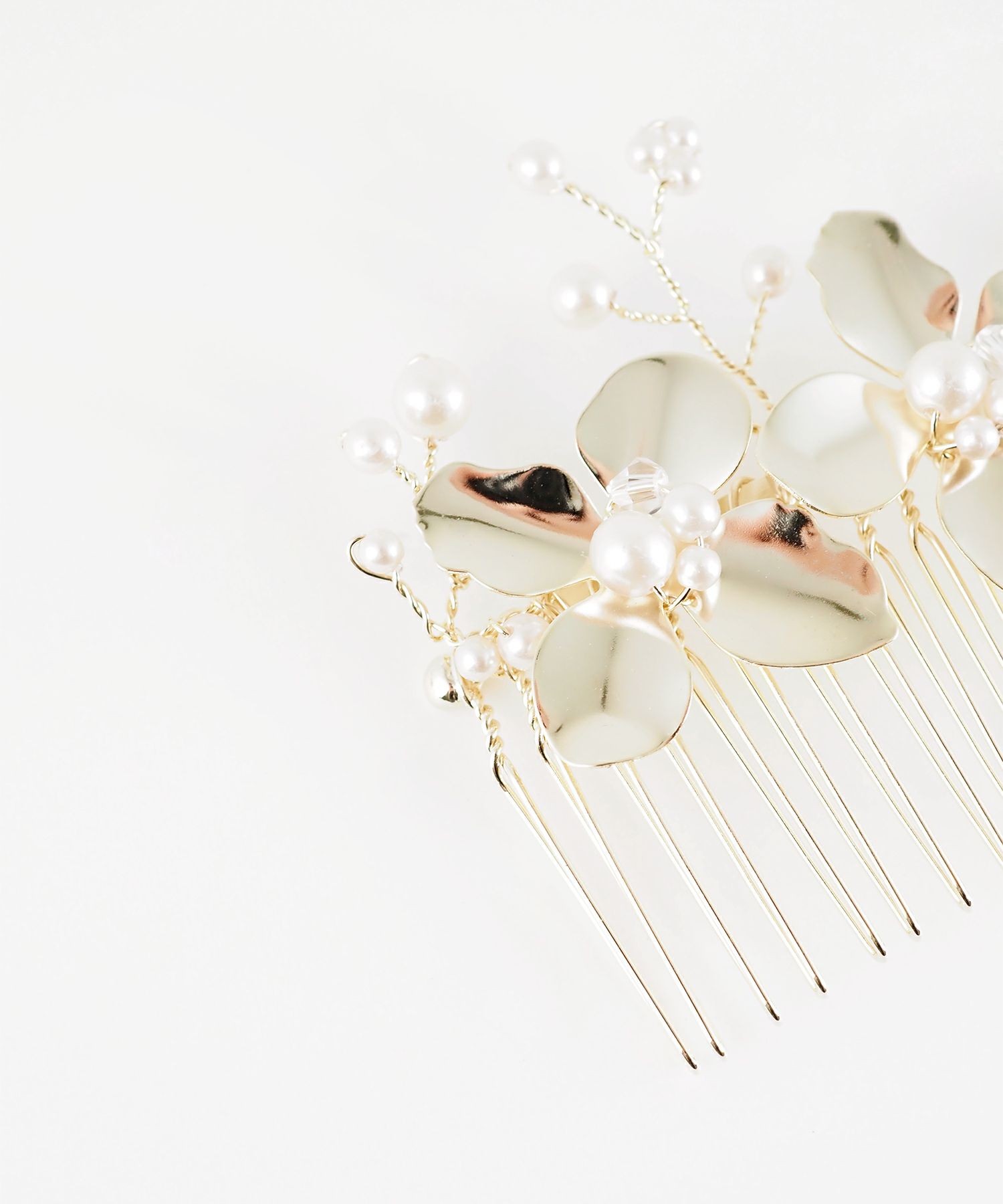 メタルフラワーコーム