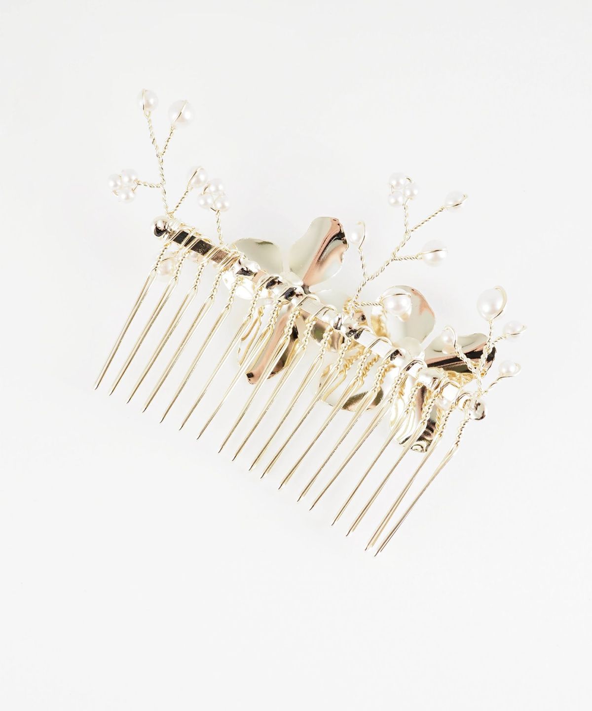 メタルフラワーコーム