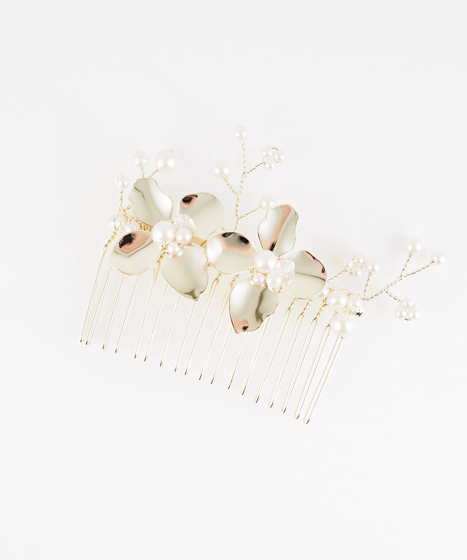 メタルフラワーコーム