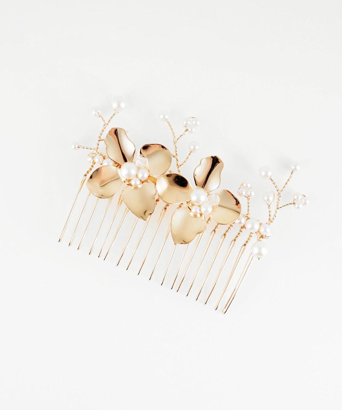 メタルフラワーコーム