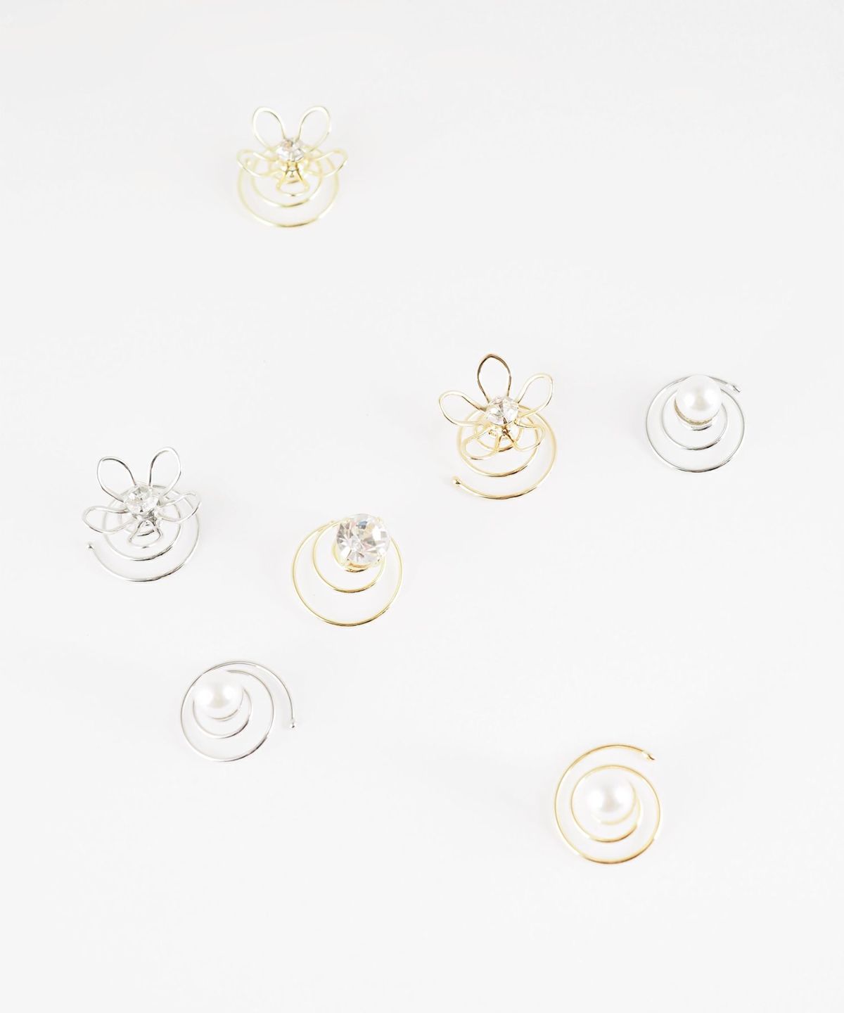 メタルフラワーヘアビジューセット