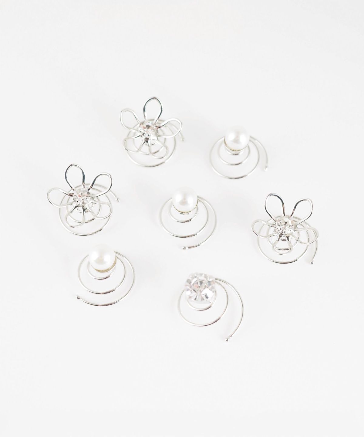 メタルフラワーヘアビジューセット