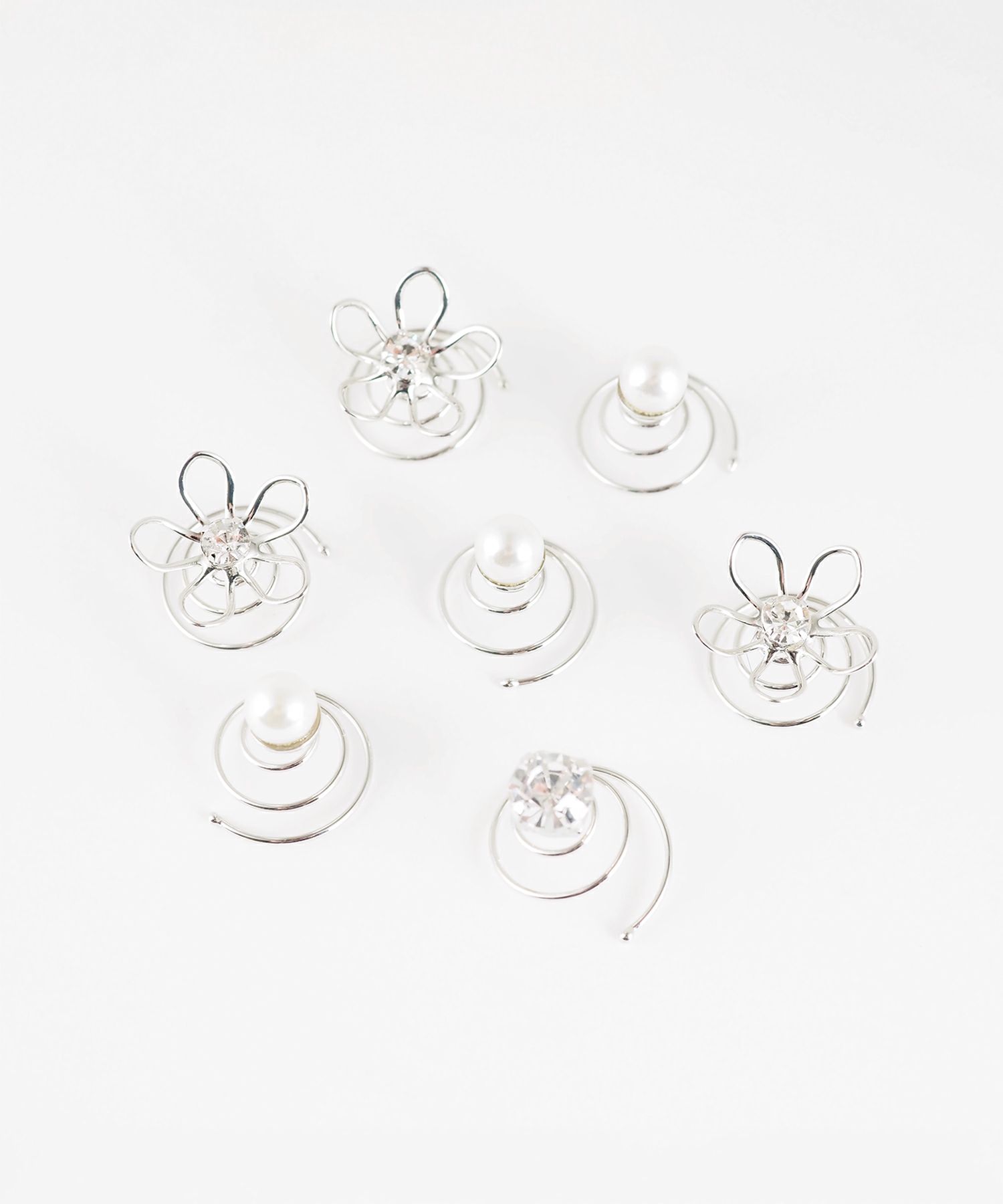 メタルフラワーヘアビジューセット