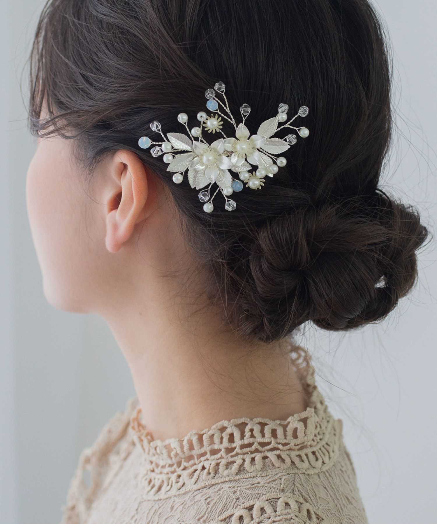 ダブルフラワーリーフクリップ