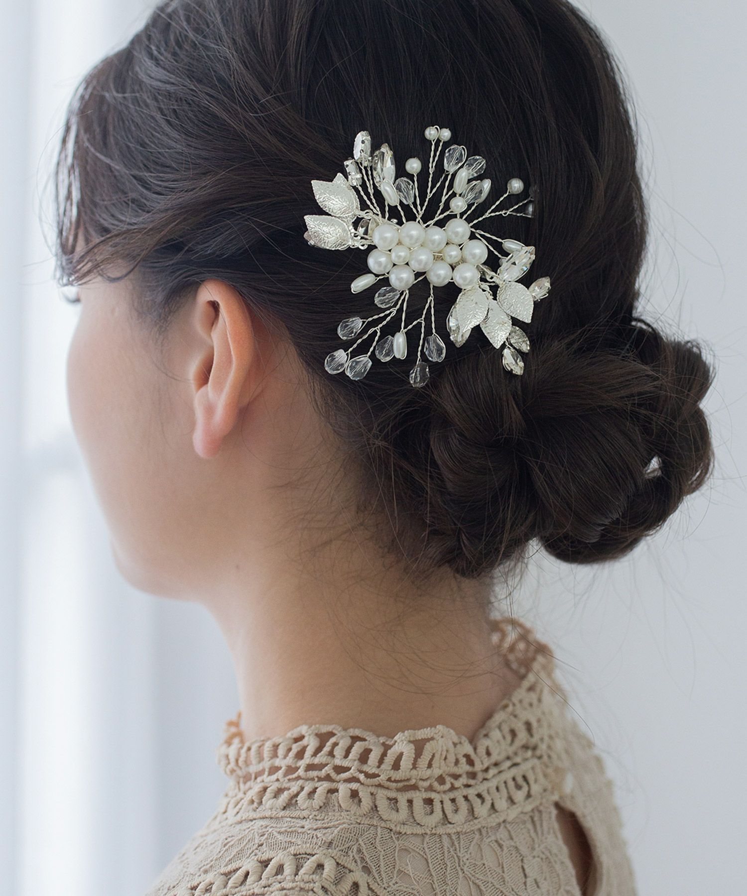 パールフラワークリップ