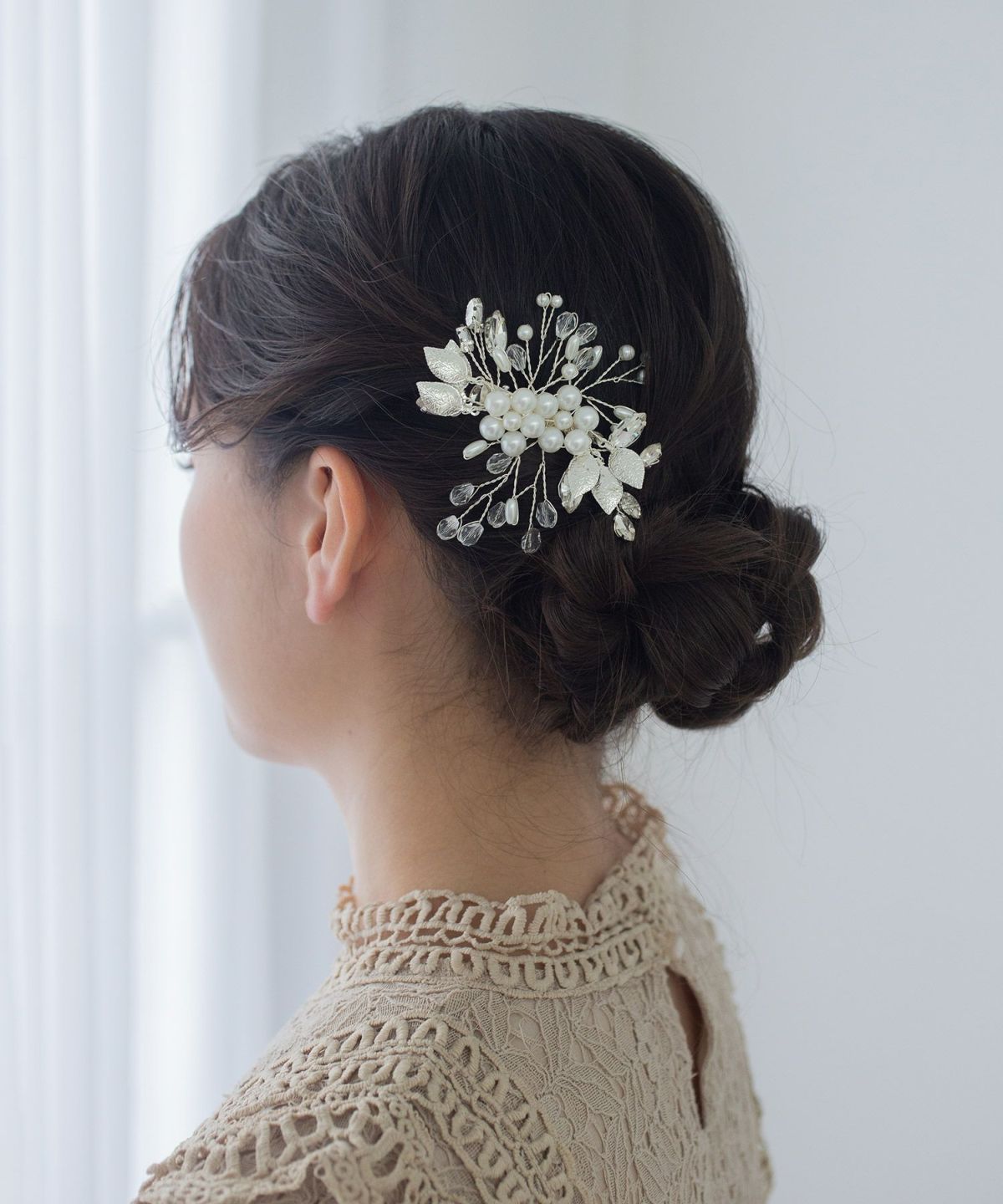 パールフラワークリップ