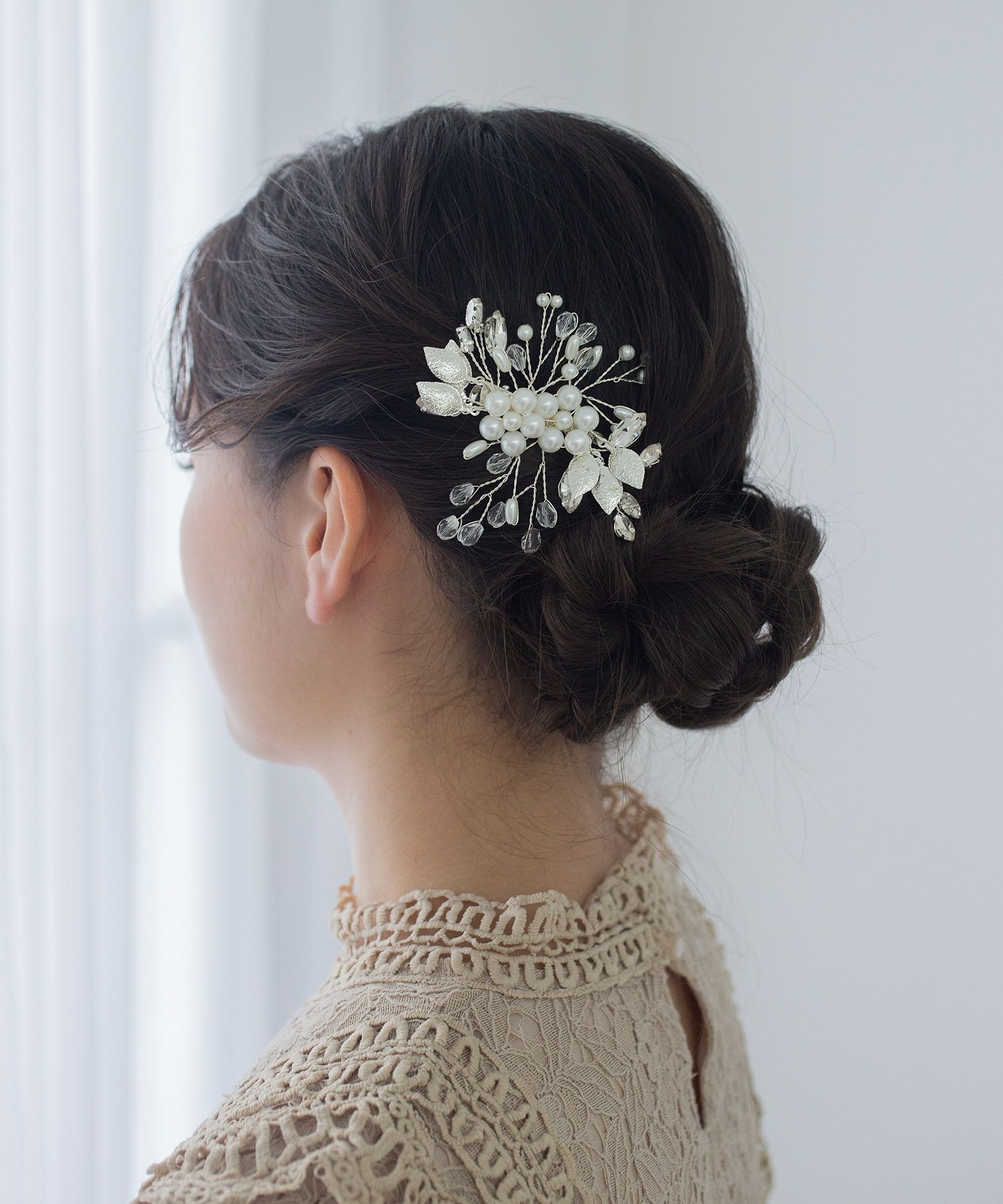 パールフラワークリップ