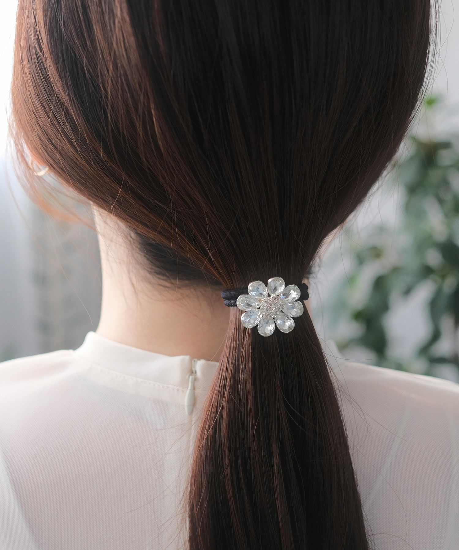 クリアフラワービジューポニー