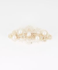 レースフラワーパールバレッタ