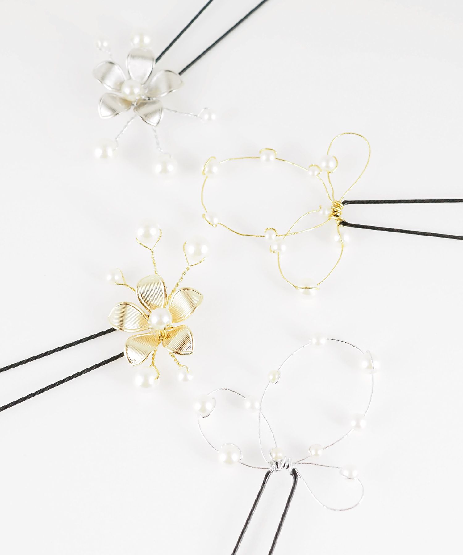 メタルフラワーUピン2Pセット