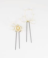 メタルフラワーUピン2Pセット